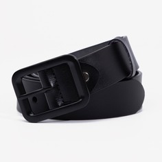 Ремень женский, ширина 3 см, винт, пряжка металл, цвет черный No Brand