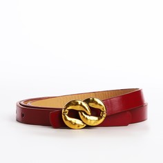 Ремень женский, ширина 1.4 см, пряжка металл, цвет бордовый No Brand