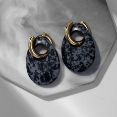 Серьги-бублики 3,5 х 2,5см, d=2см No Brand