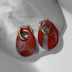 Серьги-бублики 3,5 х 2,5см, d=2см No Brand