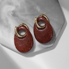Серьги-бублики 3,5 х 2,5см, d=2см No Brand