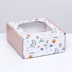 Коробка самосборная, с окном, No Brand