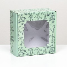 Коробка самосборная, с окном, No Brand