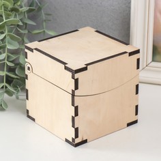 Шкатулка-куб для росписи 10,7х10,7х10,7 см, фанера 6мм No Brand