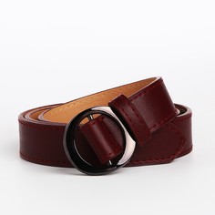 Ремень женский, ширина 3 см, пряжка металл, цвет бордовый No Brand