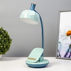 Настольная лампа эдельс led 3вт 3000-6000к usb акб лазурный 12,5х12,5х39,5 см Risalux