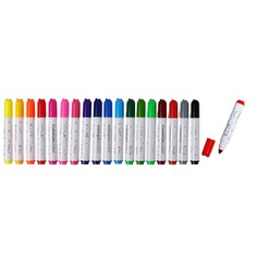 Фломастеры 18 цветов в пластиковом тубусе с ручкой мишка No Brand