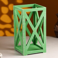 Кашпо деревянное 14×14×26 см Дарим красиво