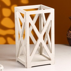 Кашпо деревянное 14×14×26 см Дарим красиво