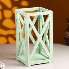 Кашпо деревянное 14×14×26 см Дарим красиво