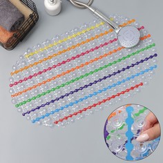 Коврик противоскользящий спа в ванну на присосках доляна