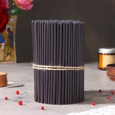 Церковная свеча из воска №120, черный, 1кг No Brand