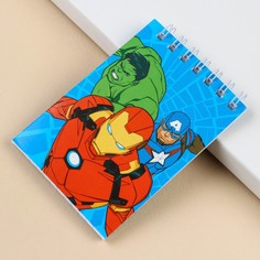 Блокнот а7 32 л, на гребне, мстители Marvel