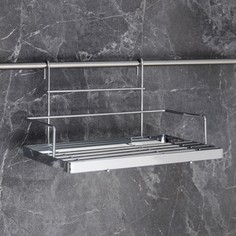 Полка на рейлинг доляна, 24,5×17×14,5 см, цвет хром