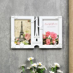 Фоторамка пластик на 2 фото 10х15 см No Brand