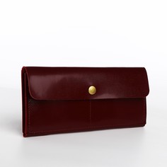 Кошелек на кнопке, цвет бордовый No Brand