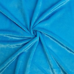 Лоскут мех на трикотажной основе, 100*150см,цвет голубой Страна Карнавалия