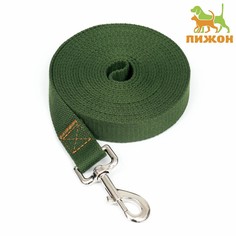 Поводок брезентовый, 5 м х 2,5 см, хаки Пижон