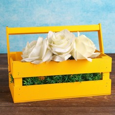 Кашпо деревянное 24.5×13.5×9 см Дарим красиво