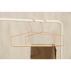 Плечики-вешалки для брюк и юбок savanna wood, 1 перекладина, 37×22×1,5 см цвет розовый
