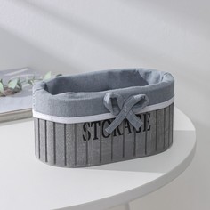 Корзина для хранения доляна storage, 19×11×9,5 см, малая, дерево, цвет серый