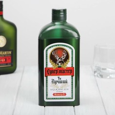 Коробка жестяная в форме бутылки под крепкий алкоголь Дарите Счастье