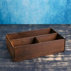 Ящик деревянный 20.5×34.5×10 см подарочный комодик, брашированный Дарим красиво