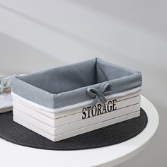 Корзина для хранения доляна storage, 24×16×10 см, средняя, цвет белый
