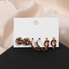 Серьги набор 3 пары No Brand