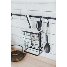 Держатель для ножей на рейлинг, 16,3×9,5×34,6 см, цвет черный No Brand
