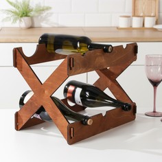 Подставка для 6 бутылок, 30×40×27 см Доляна