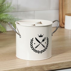 Подставка под столовые приборы crown, h=13 см, цвет белый No Brand