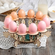 Подставка для яиц пасхальная, 12 ячеек, 26×26×15 см Доляна