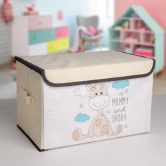 Короб стеллажный для хранения с крышкой No Brand