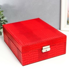 Шкатулка кожзам для украшений No Brand