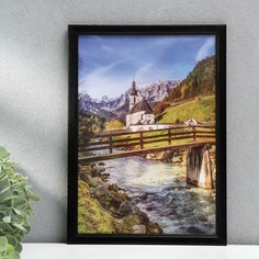 Фоторамка 21х30 см (7n92) черный (пластиковый экран) No Brand