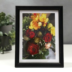Фоторамка 15х20 см (7n68) черный (пластиковый экран) No Brand