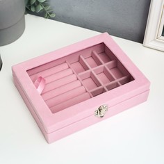 Шкатулка бархат для украшений No Brand
