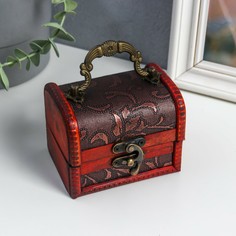 Шкатулка дерево сундучок с ручкой No Brand