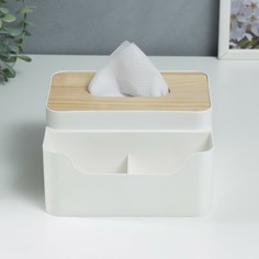 Шкатулка пластик д/салфеток+подставка No Brand