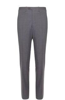 Брюки из шерсти и шелка Kiton