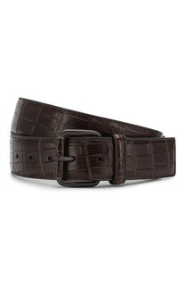 Ремень из кожи крокодила Bottega Veneta