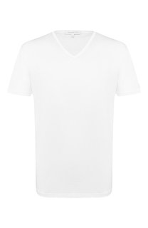 Хлопковая футболка с V-образным вырезом Ermenegildo Zegna