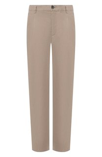 Брюки из смеси льна и хлопка Giorgio Armani