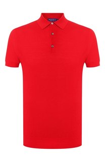 Поло из смеси шелка и хлопка Ralph Lauren