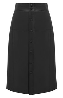 Кожаная юбка Saint Laurent