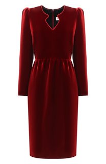 Бархатное платье Saint Laurent