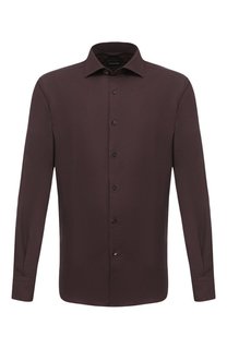 Сорочка из хлопка и кашемира Ermenegildo Zegna