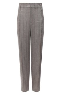 Брюки изо льна и шерсти Brunello Cucinelli