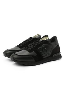 Кожаные кроссовки Rockstud Valentino